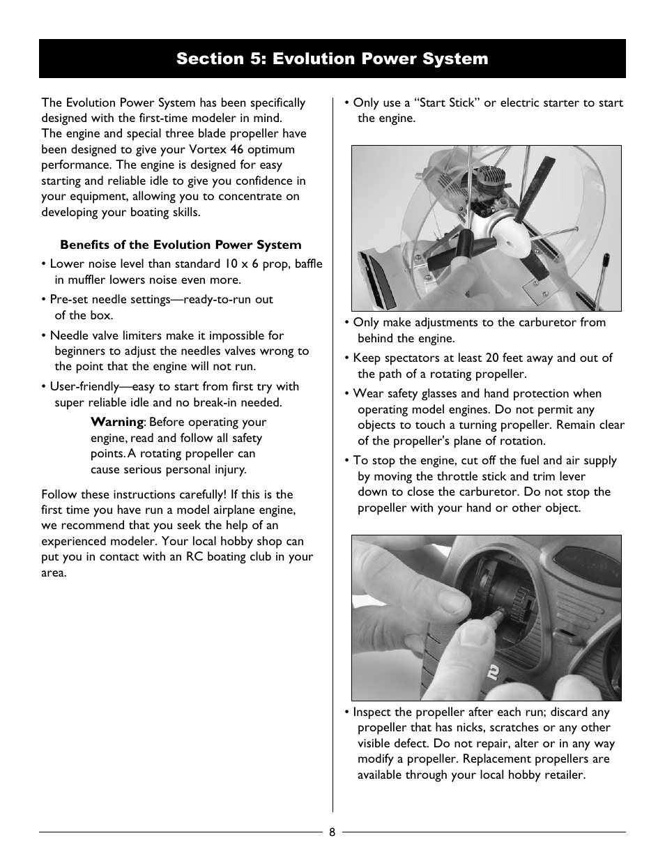 Section 5: evolution power system | Pro Boat PRB2700 User Manual | Page 8 / 16