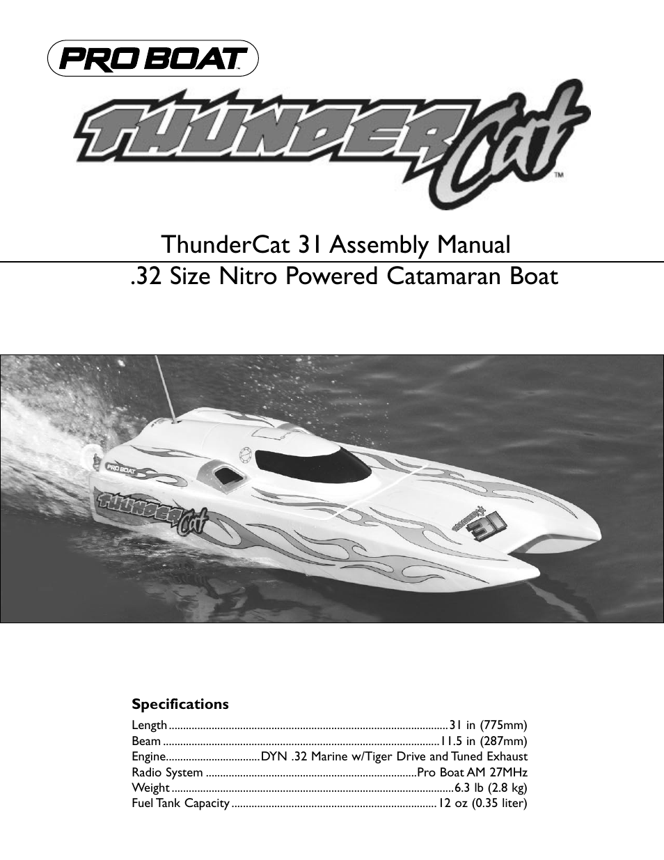 Pro Boat PRB2750 User Manual | 16 pages