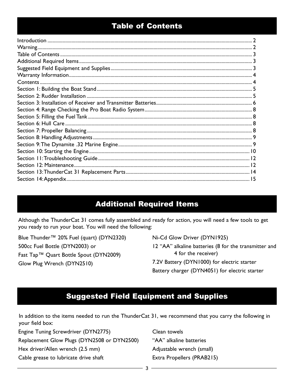 Pro Boat PRB2750 User Manual | Page 3 / 16