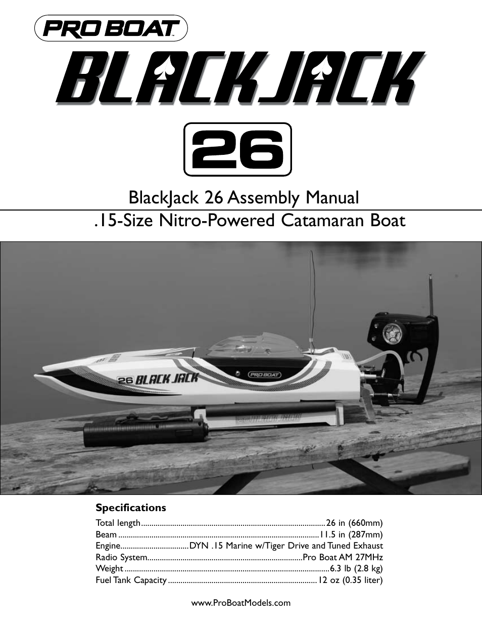 Pro Boat PRB2800 User Manual | 20 pages