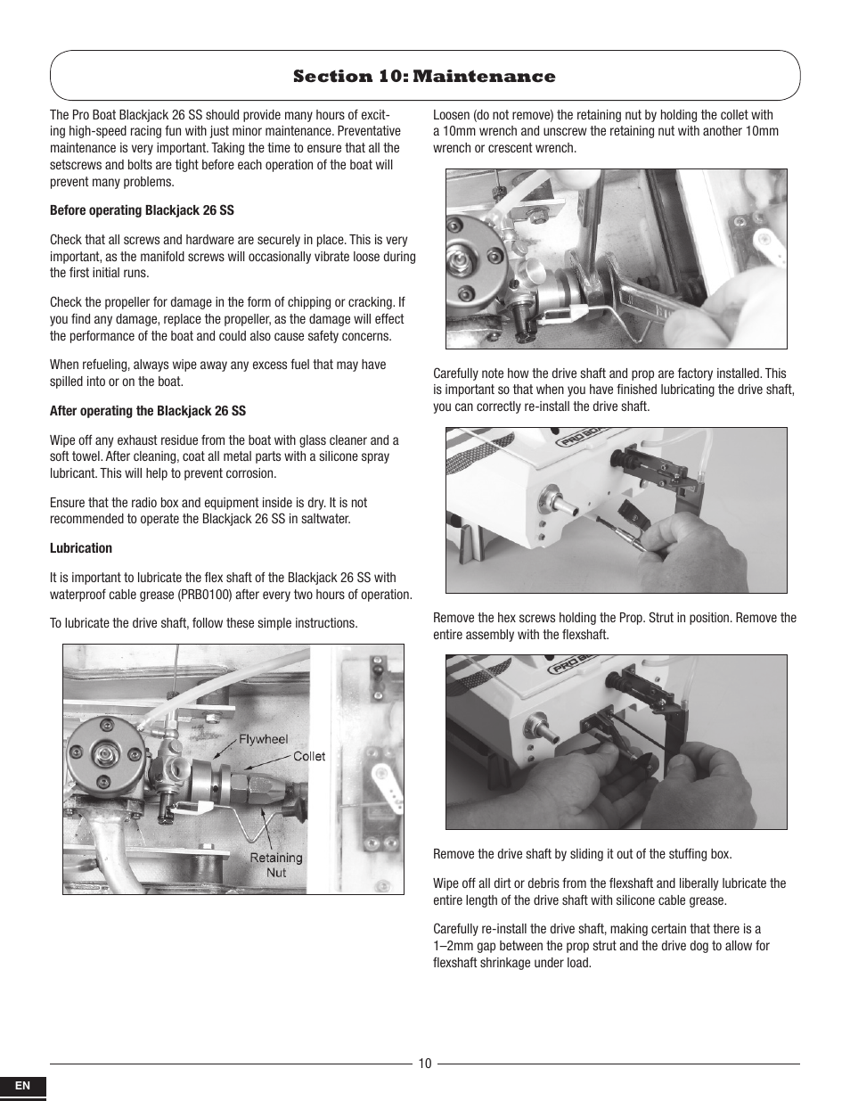 Pro Boat PRB2800S User Manual | Page 10 / 44