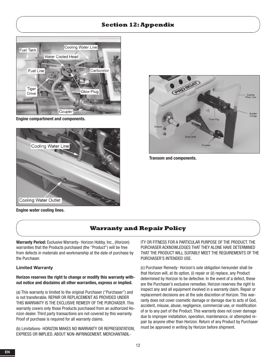 Pro Boat PRB2800S User Manual | Page 12 / 44