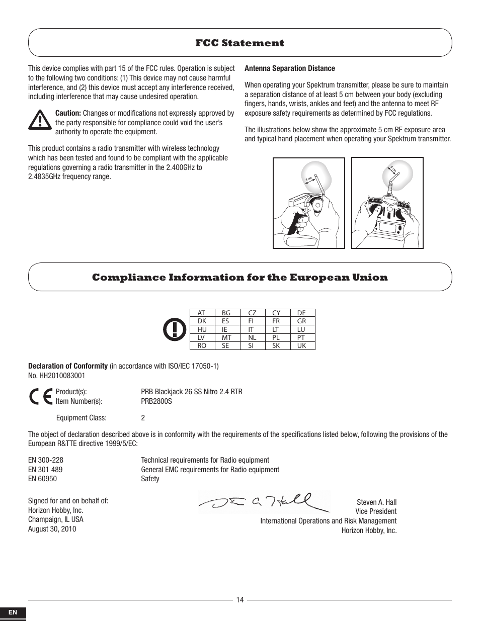 Pro Boat PRB2800S User Manual | Page 14 / 44