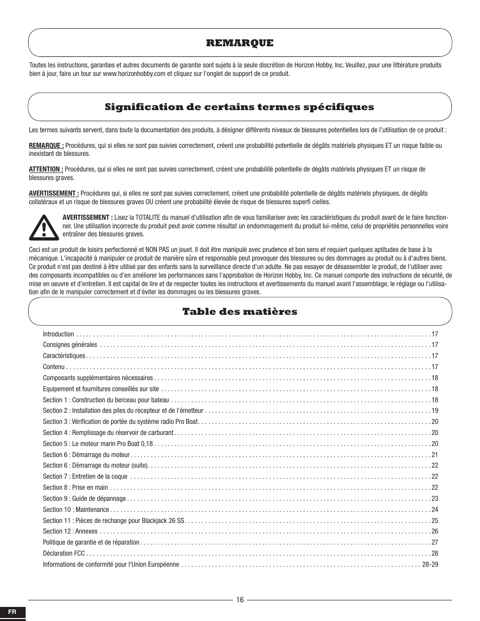 Pro Boat PRB2800S User Manual | Page 16 / 44