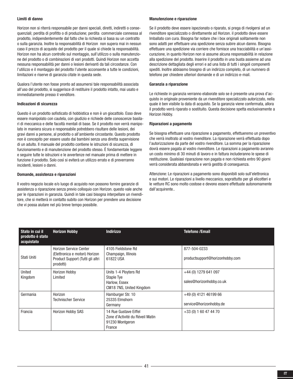 Pro Boat PRB2800S User Manual | Page 41 / 44