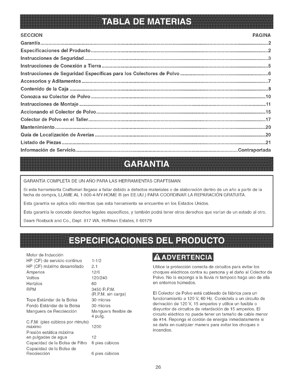 Craftsman 152.213371 User Manual | Page 26 / 48