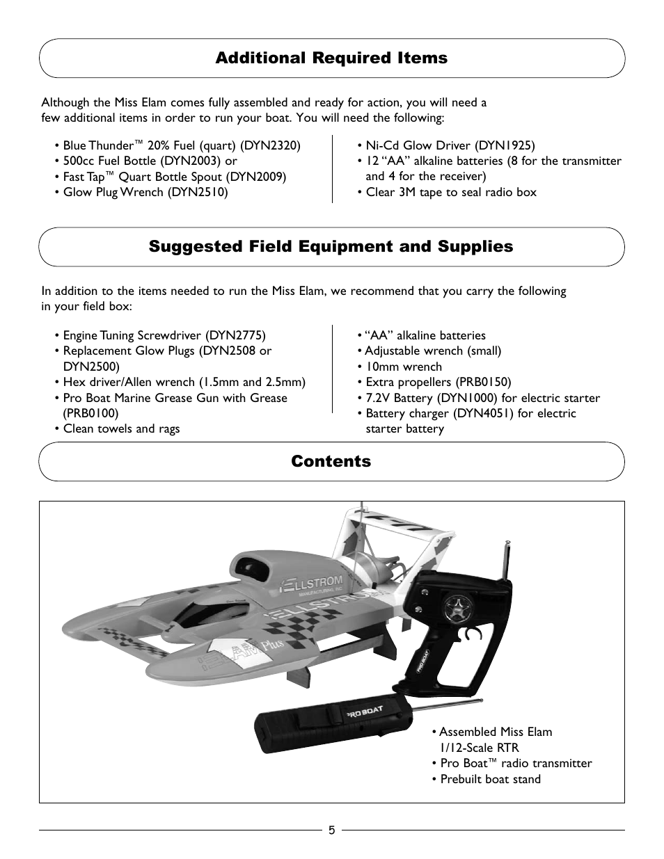 Pro Boat PRB2900T User Manual | Page 5 / 16