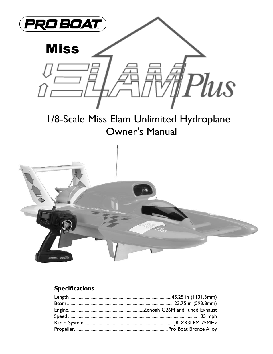 Pro Boat PRB2950 User Manual | 11 pages