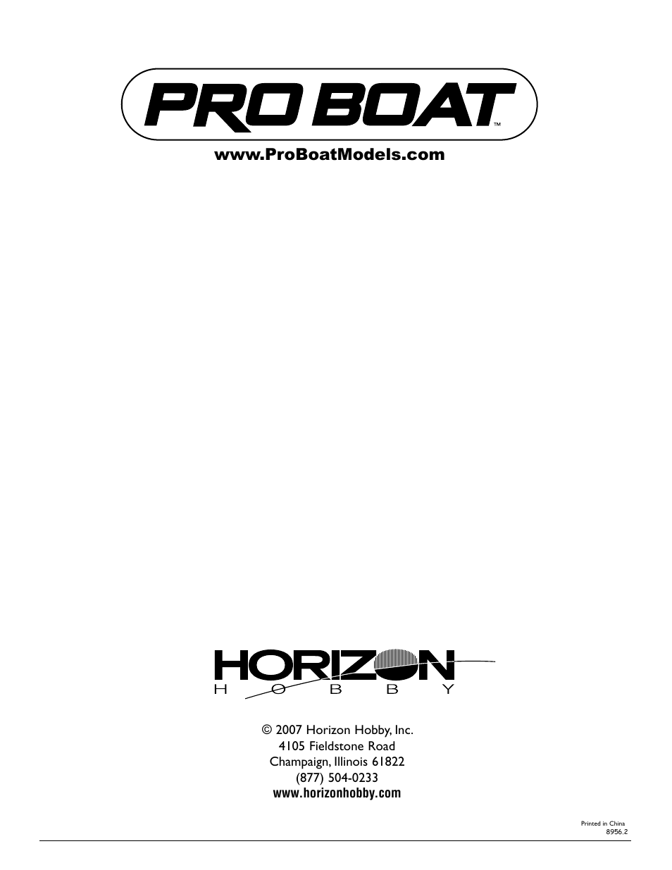 Pro Boat PRB2950 User Manual | Page 11 / 11