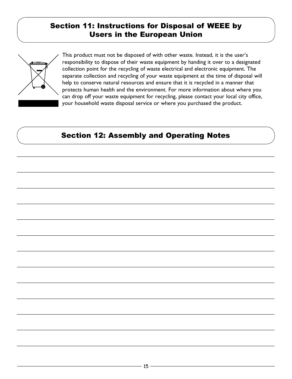 Section 12: assembly and operating notes | Pro Boat PRB3002 Owners Manual User Manual | Page 15 / 16