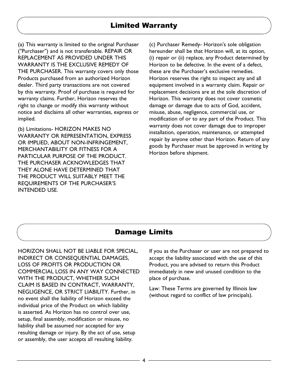 Limited warranty, Damage limits, Limited warranty damage limits | Pro Boat PRB3002 Owners Manual User Manual | Page 4 / 16