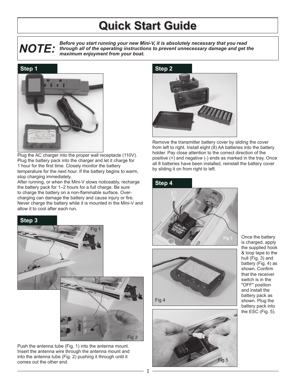 Pro Boat PRB3002 Quick Start User Manual | 4 pages