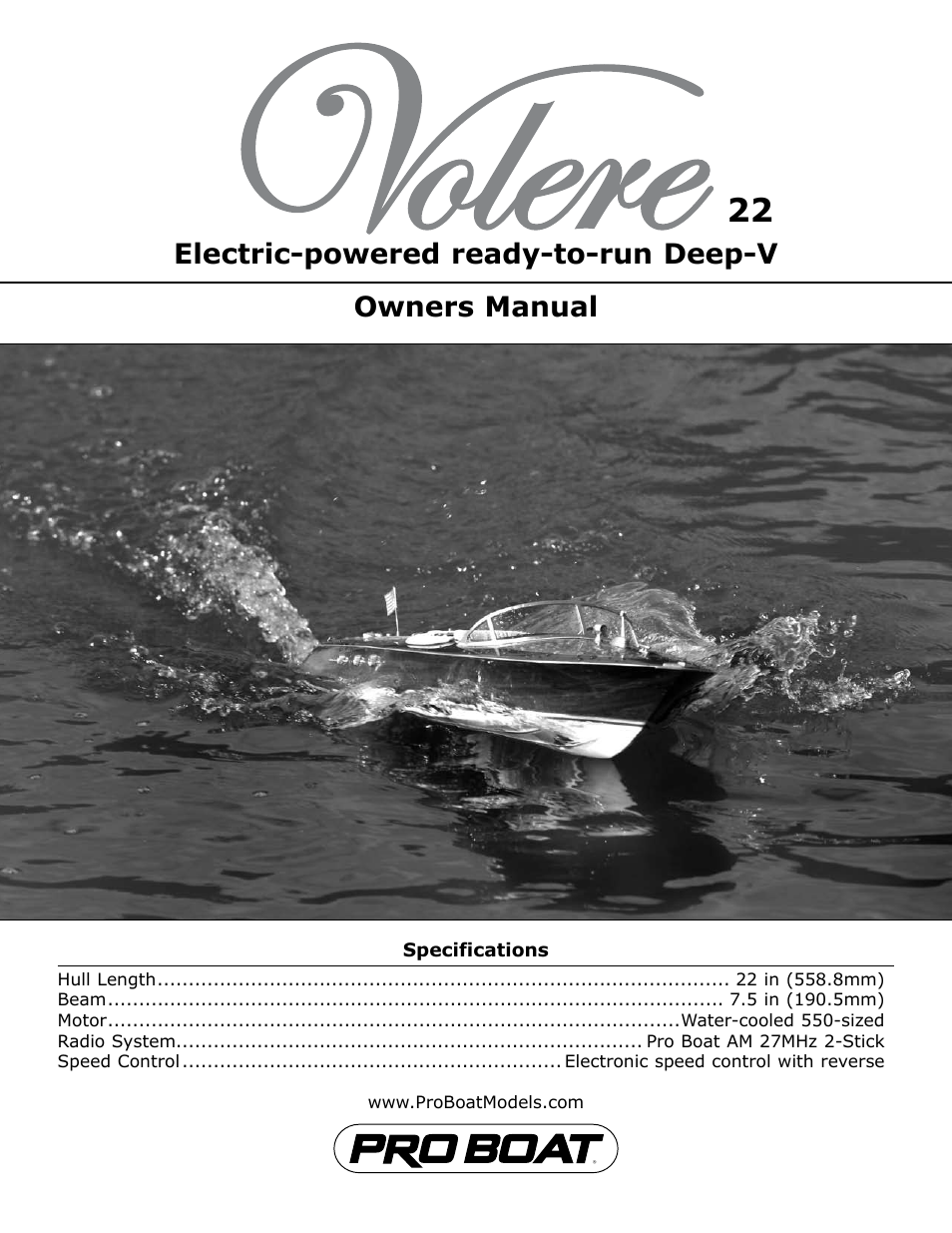 Pro Boat PRB3050 User Manual | 12 pages