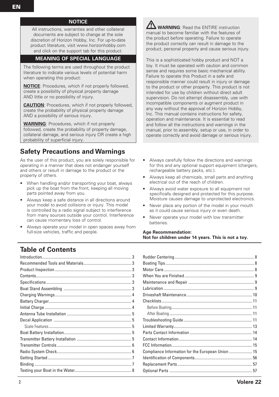 Pro Boat PRB3050B User Manual | Page 2 / 18