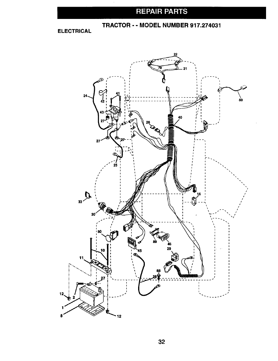 Repair parts | Craftsman 917.274031 User Manual | Page 32 / 56