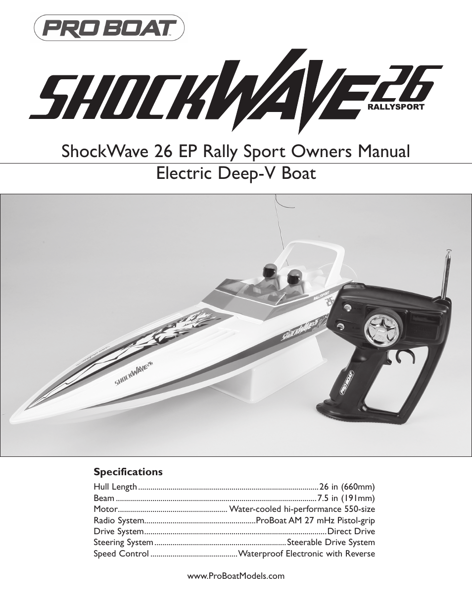 Pro Boat PRB3100 User Manual | 16 pages