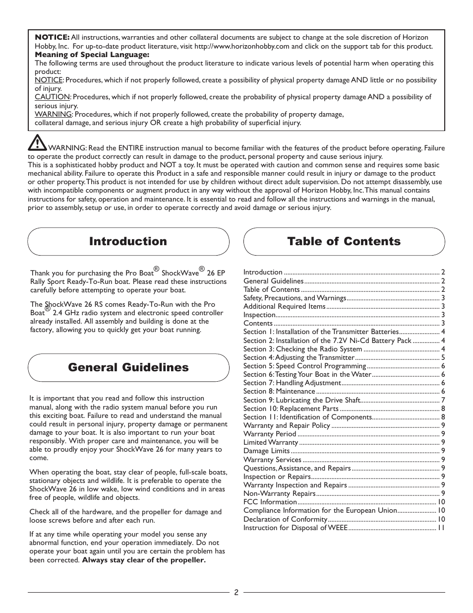 Pro Boat PRB3100S User Manual | Page 2 / 12