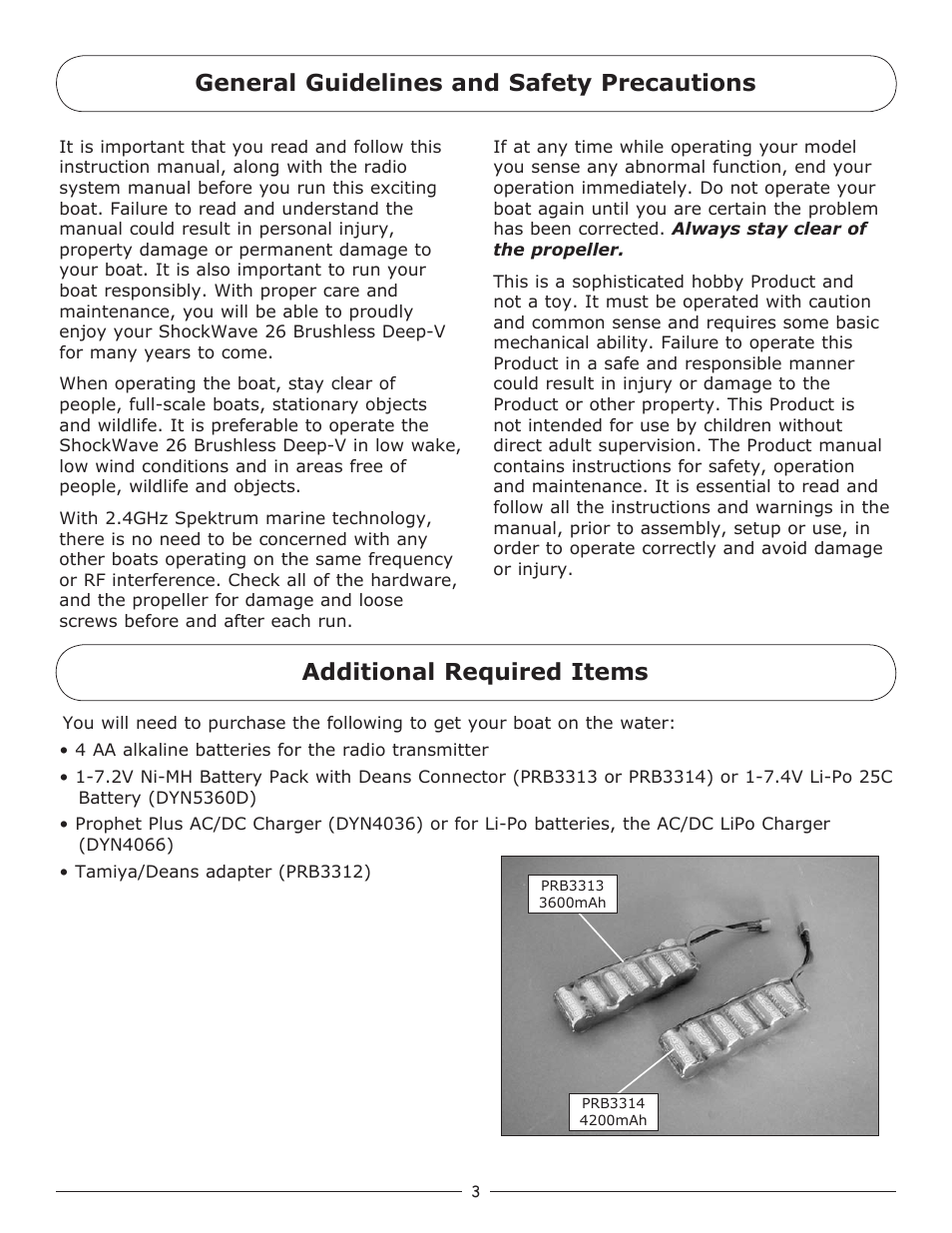 Pro Boat PRB3150 User Manual | Page 3 / 16