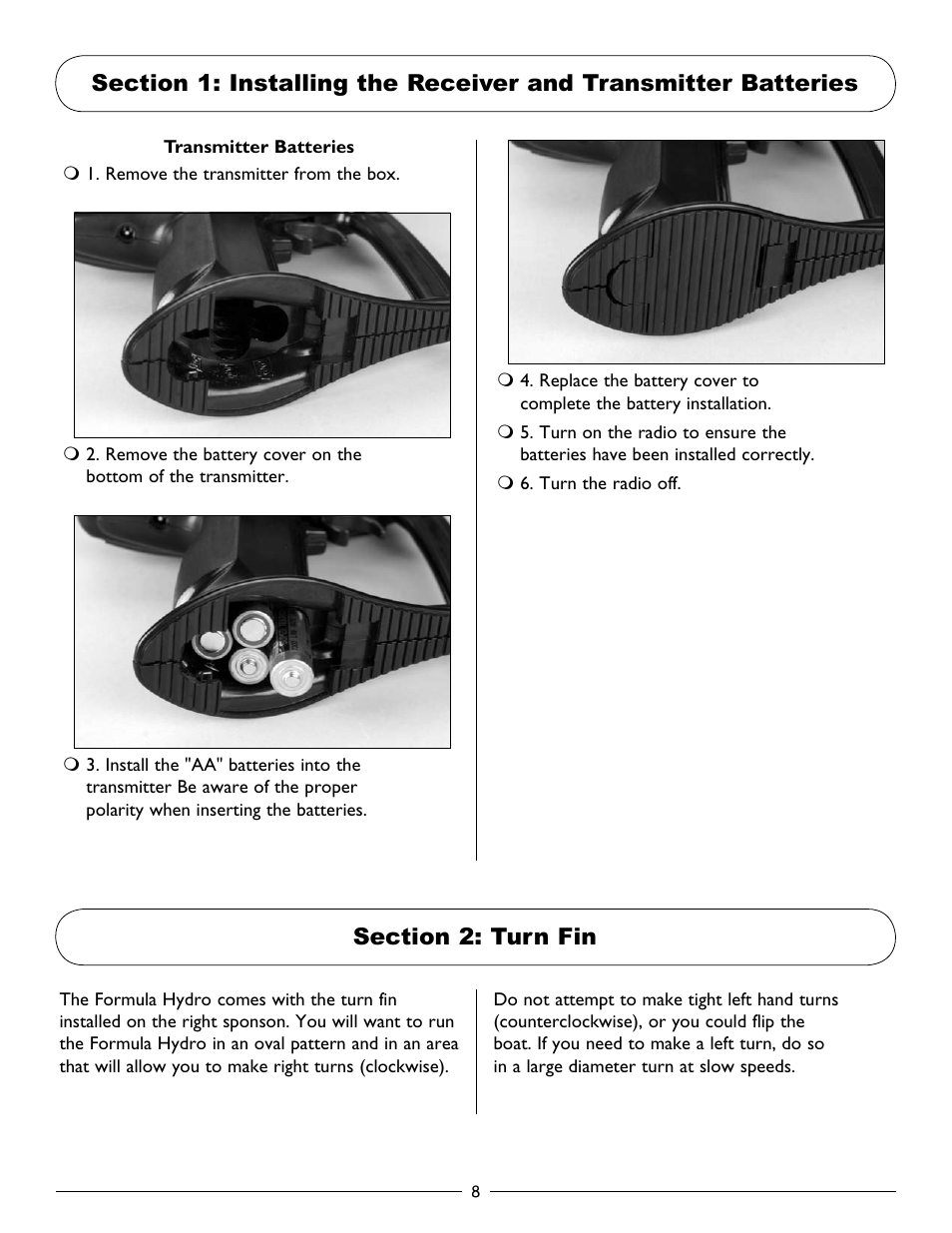 Section 2: turn fin, Section.2:.turn.fin | Pro Boat PRB3200 User Manual | Page 8 / 16