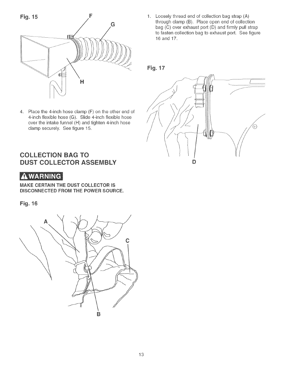 Awarning, Warning | Craftsman 152.213351 User Manual | Page 13 / 44