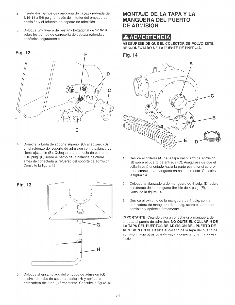 Aadvertencia, Advertencia | Craftsman 152.213351 User Manual | Page 34 / 44