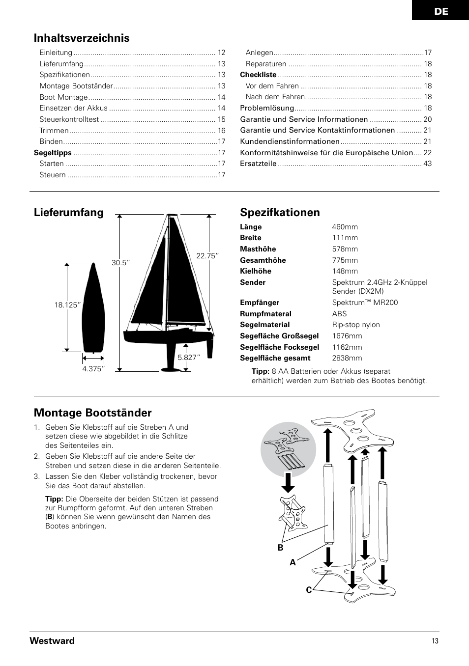 Pro Boat PRB3350 User Manual | Page 13 / 44