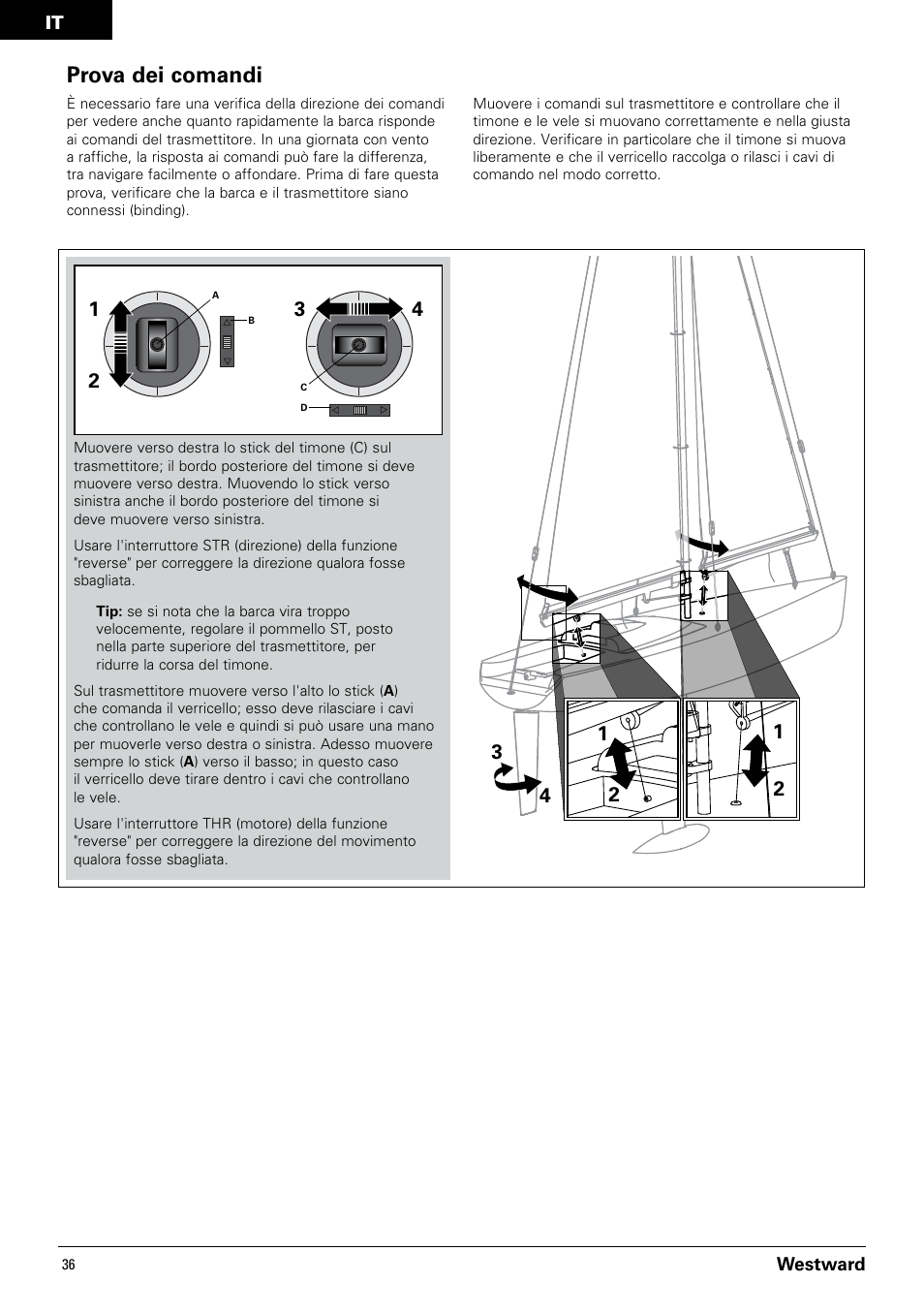 Prova dei comandi | Pro Boat PRB3350 User Manual | Page 36 / 44