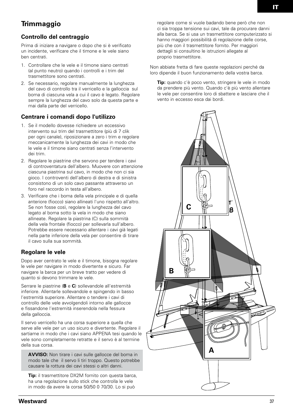 Ab c, Trimmaggio | Pro Boat PRB3350 User Manual | Page 37 / 44