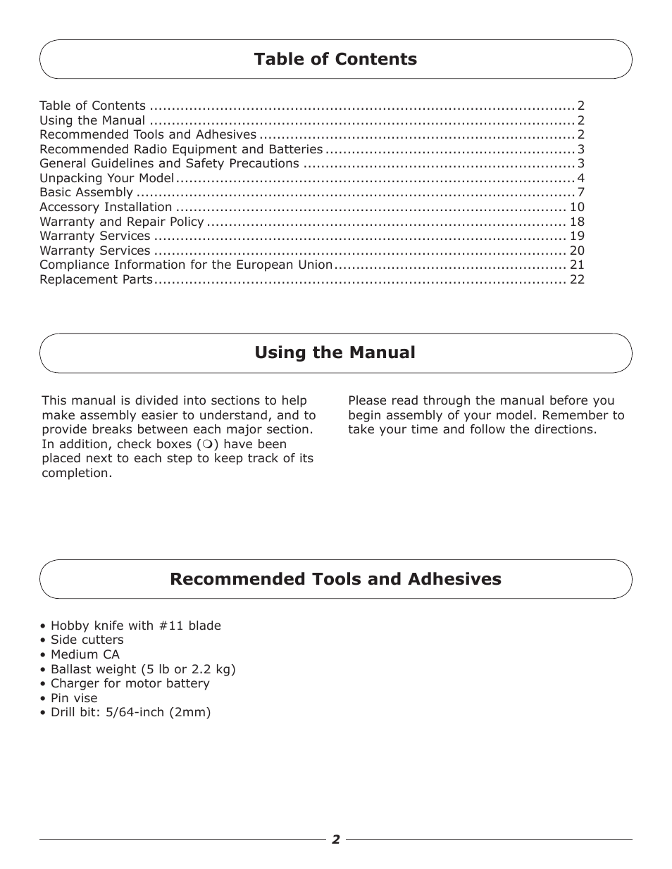 Pro Boat PRB3375 User Manual | Page 2 / 22