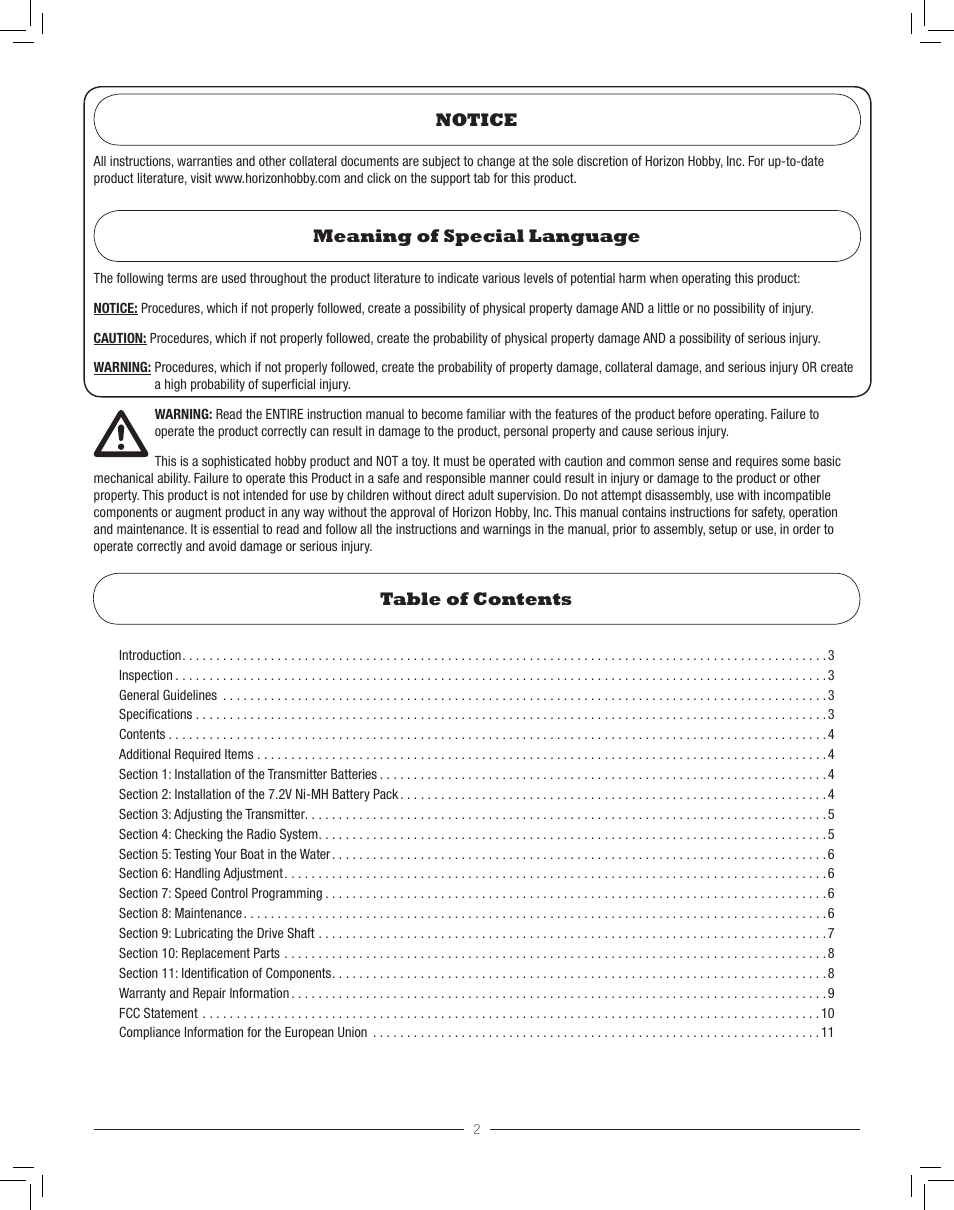Pro Boat PRB3400S User Manual | Page 2 / 12
