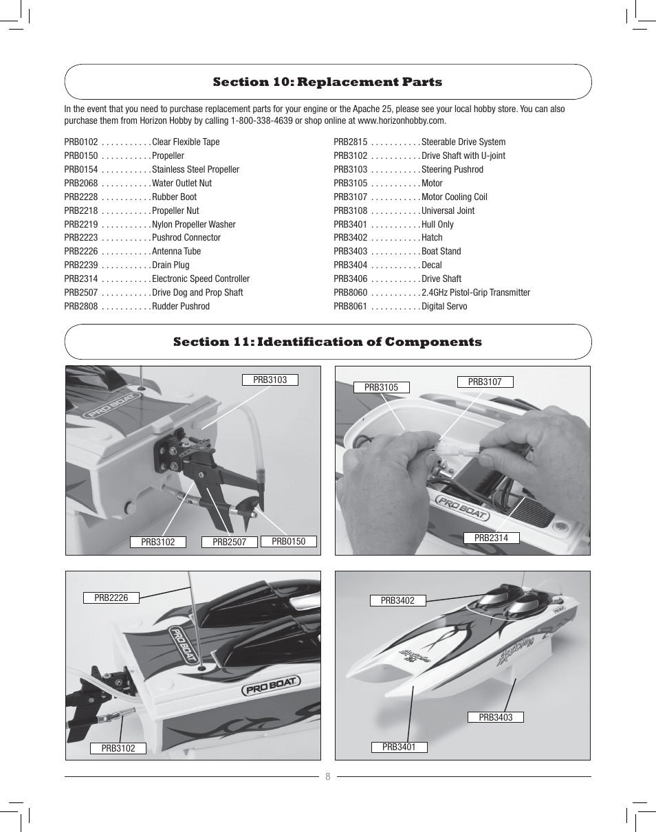 Pro Boat PRB3400S User Manual | Page 8 / 12