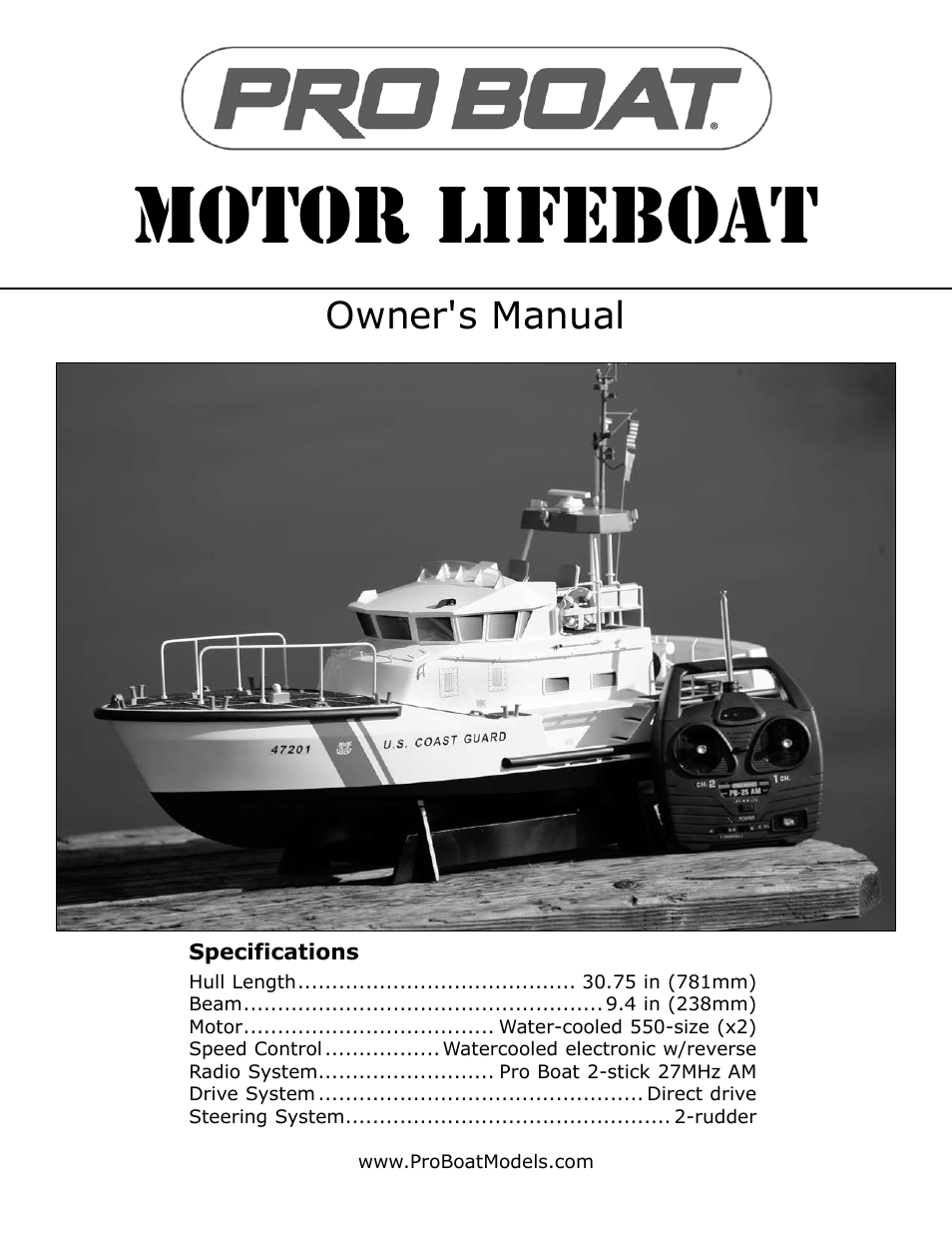 Pro Boat PRB3500 User Manual | 16 pages