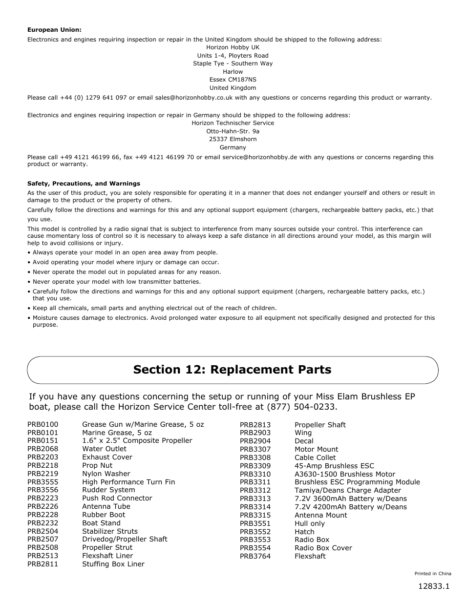 Pro Boat PRB3550 User Manual | Page 7 / 7