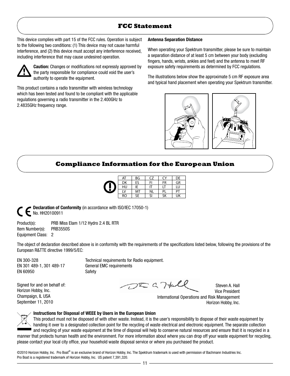 Pro Boat PRB3550S User Manual | Page 11 / 12