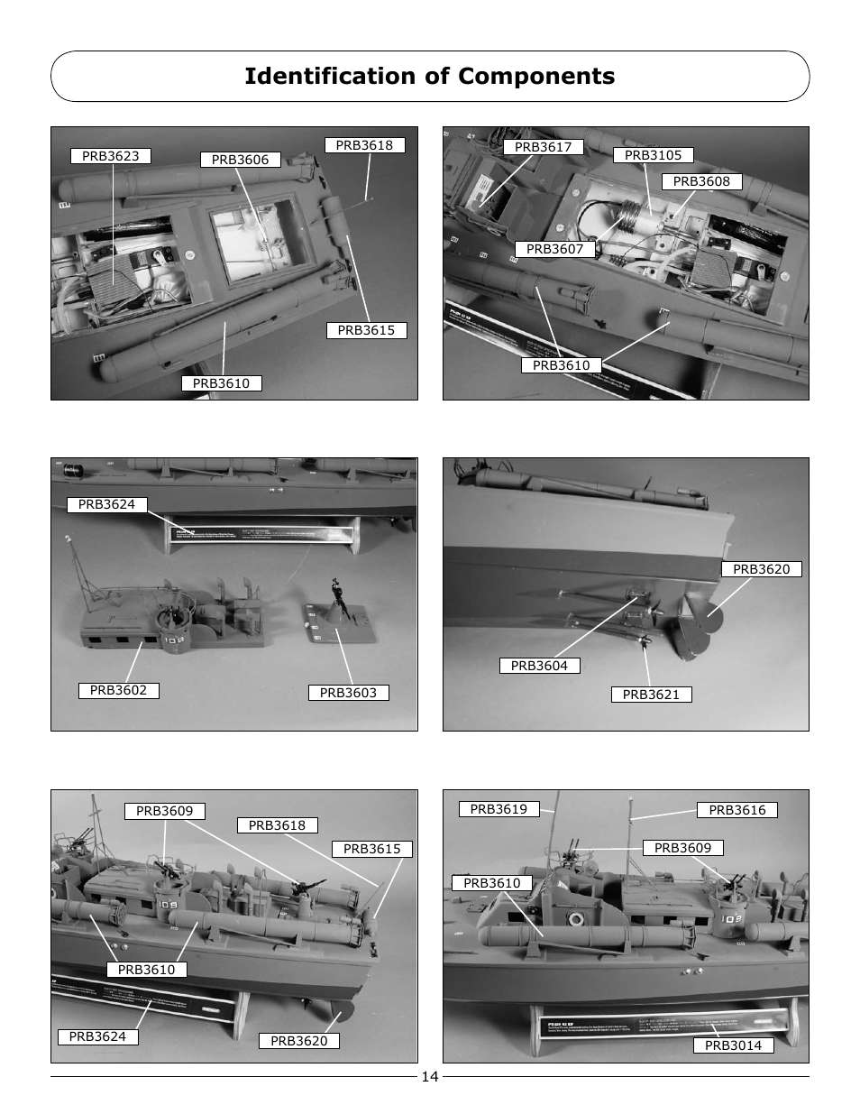 Identification of components | Pro Boat PRB3600 User Manual | Page 14 / 20