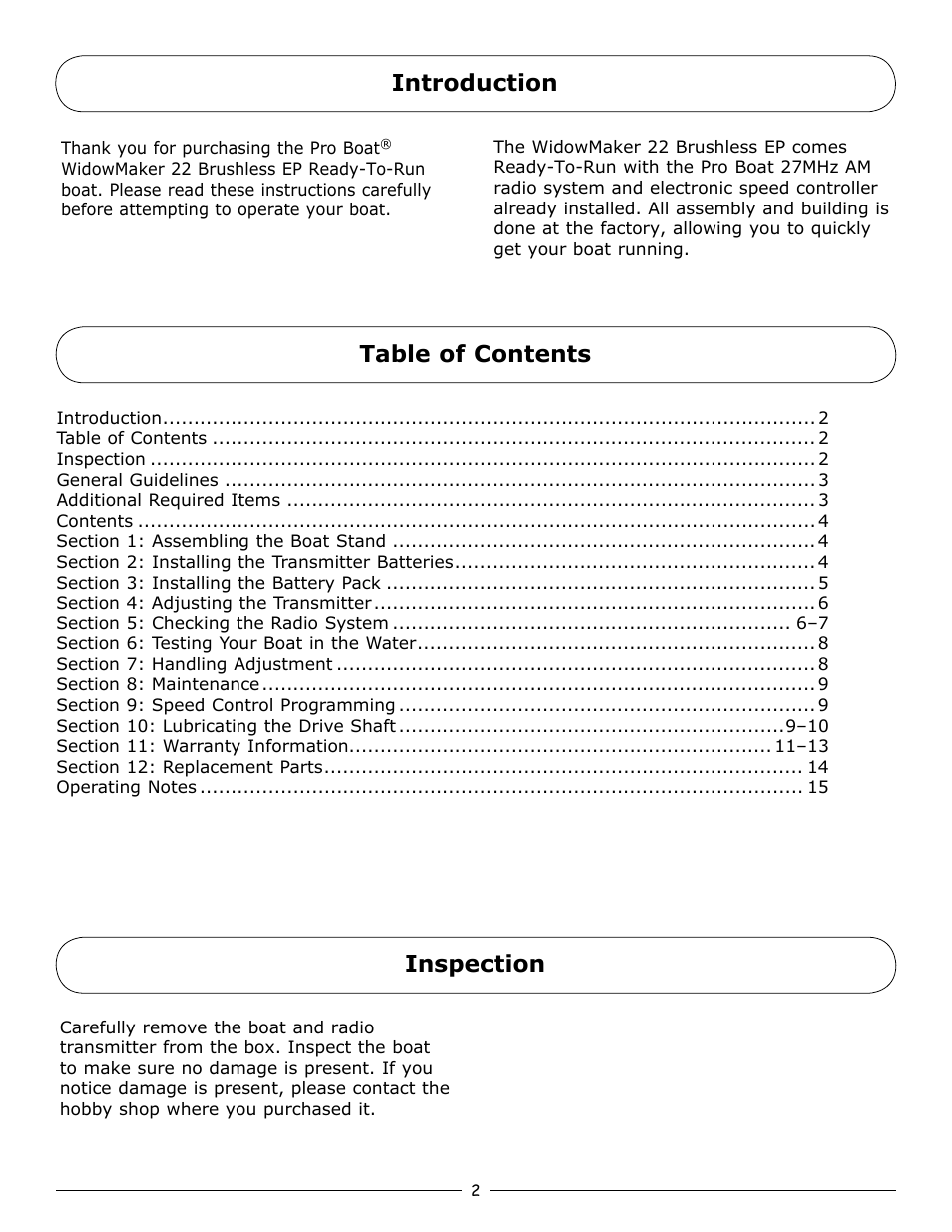 Pro Boat PRB3900 User Manual | Page 2 / 16