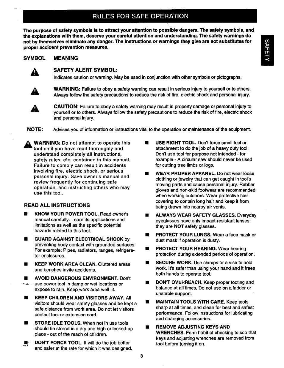 Craftsman 315.111920 User Manual | Page 3 / 16