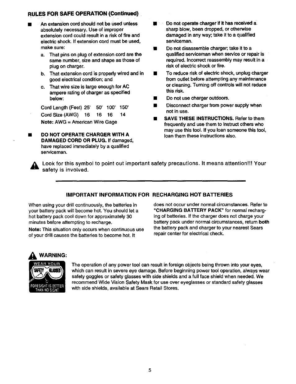 Craftsman 315.111920 User Manual | Page 5 / 16