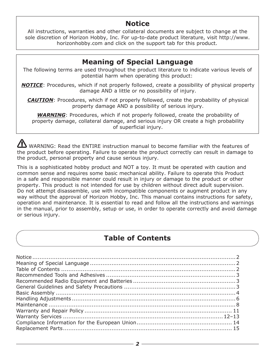Pro Boat PRB4000BDC User Manual | Page 2 / 16