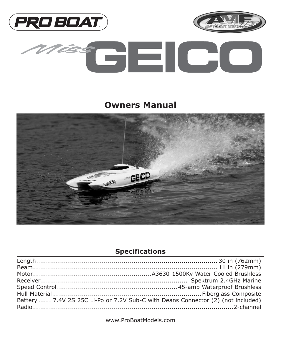 Pro Boat PRB4100 User Manual | 16 pages