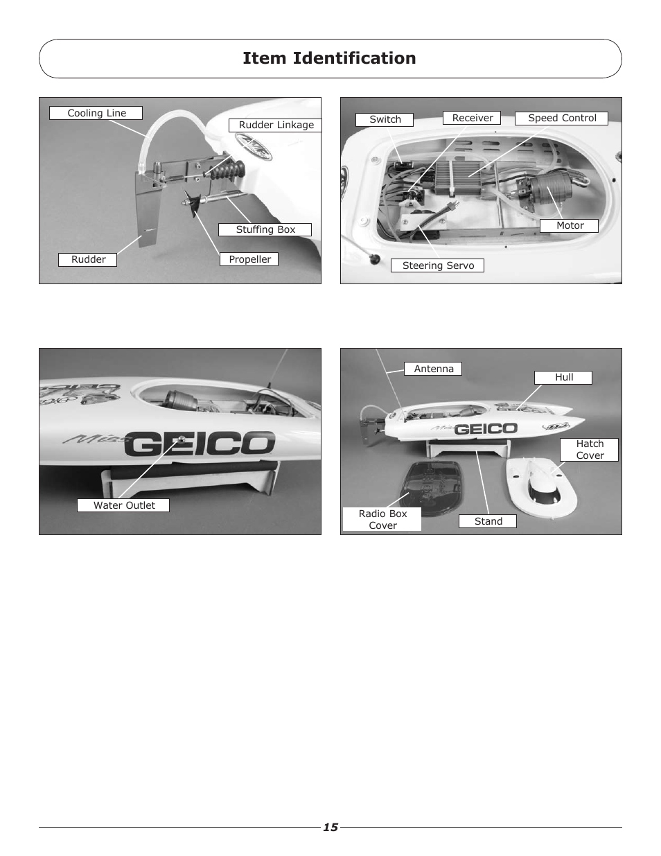 Item identification | Pro Boat PRB4100 User Manual | Page 15 / 16