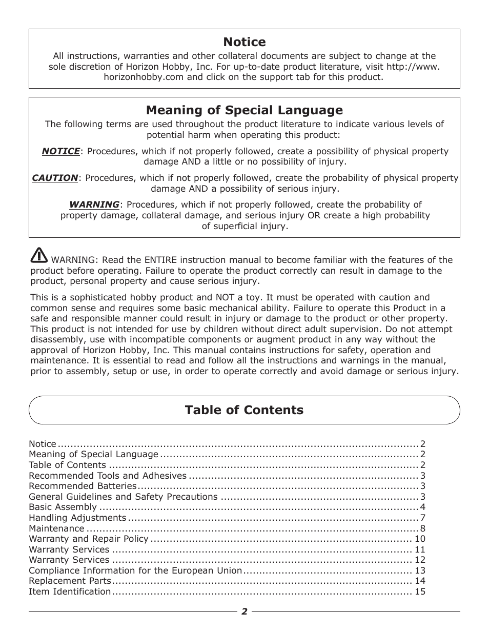 Pro Boat PRB4100 User Manual | Page 2 / 16