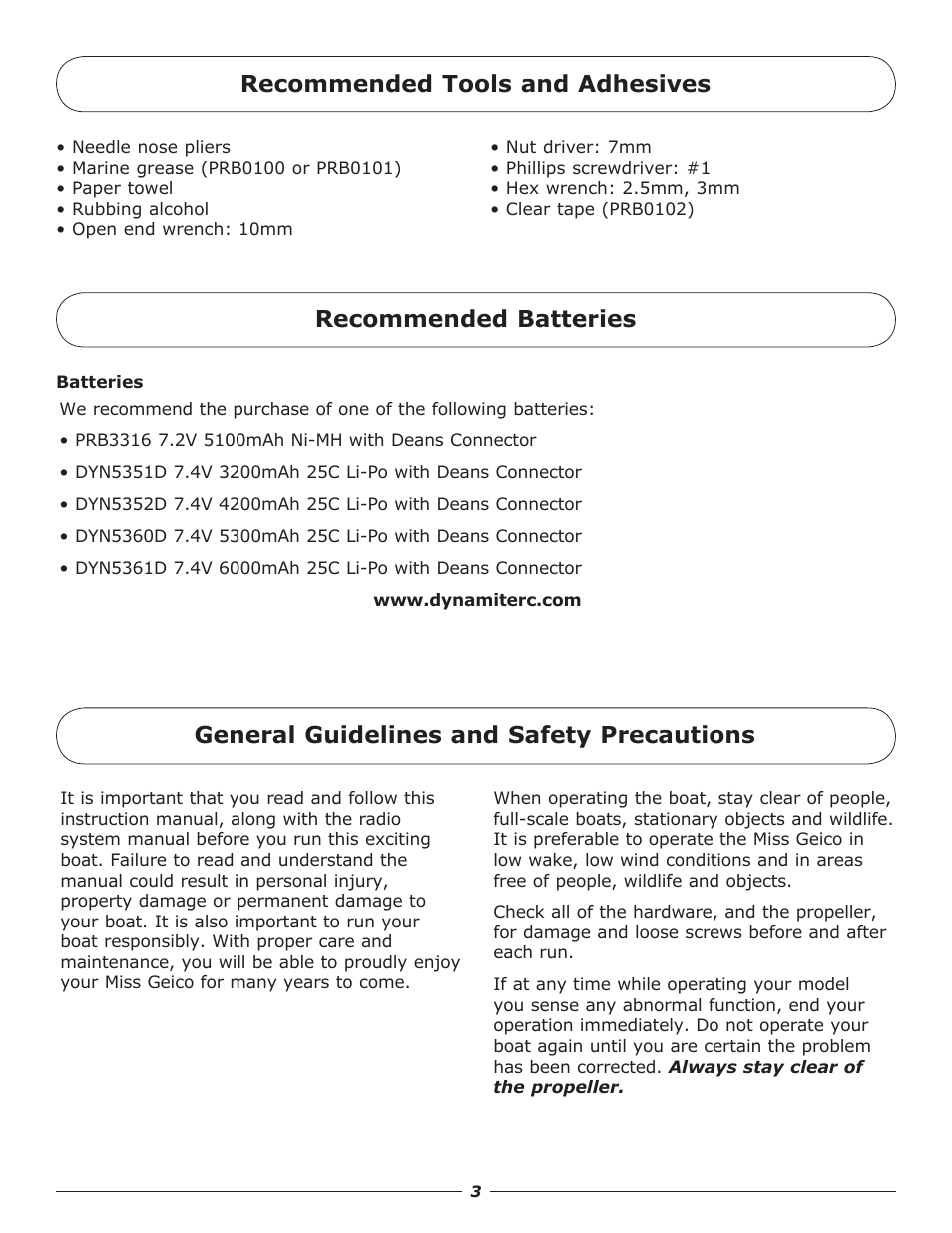 Pro Boat PRB4100 User Manual | Page 3 / 16