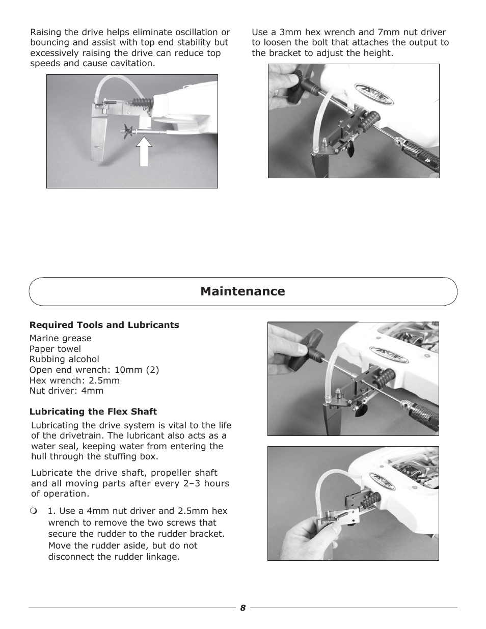 Maintenance | Pro Boat PRB4100 User Manual | Page 8 / 16