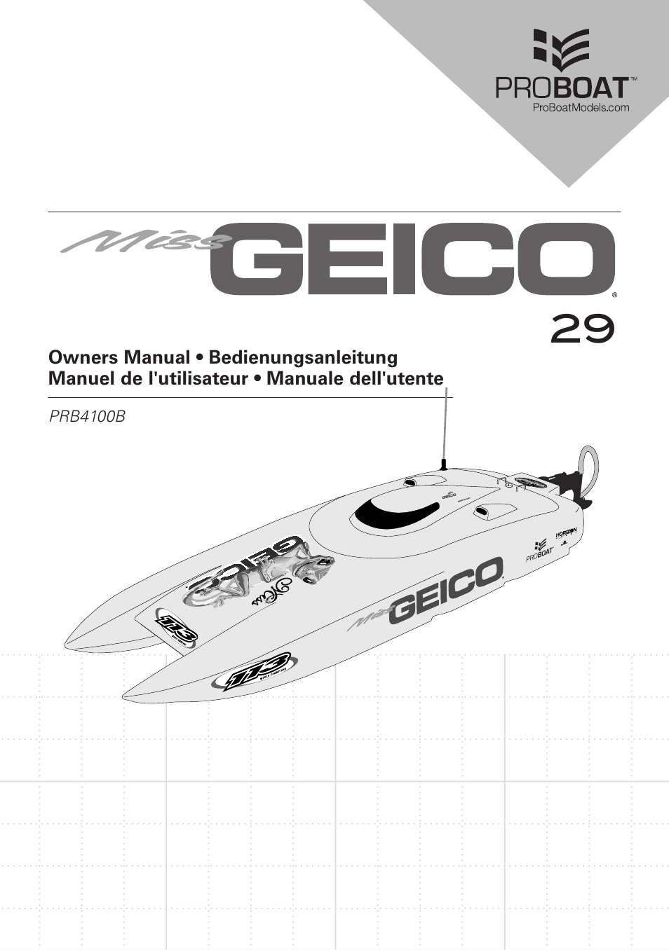 Pro Boat PRB4100B User Manual | 60 pages