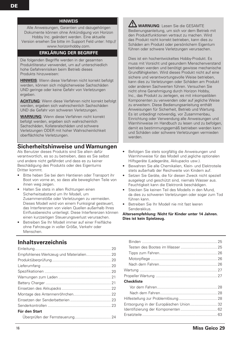 Pro Boat PRB4100B User Manual | Page 16 / 60