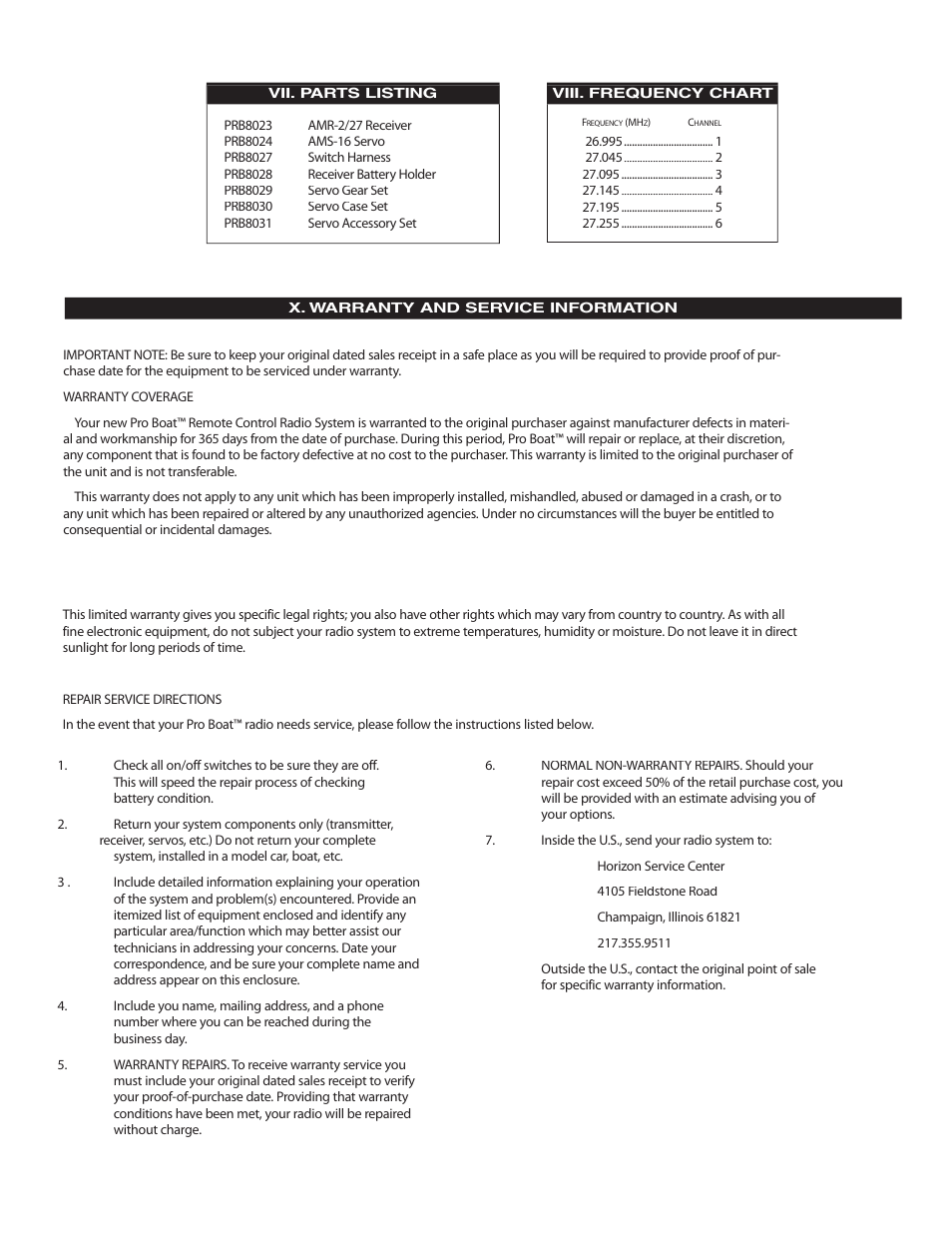 Pro Boat Pistol Grip Radio User Manual | Page 4 / 4