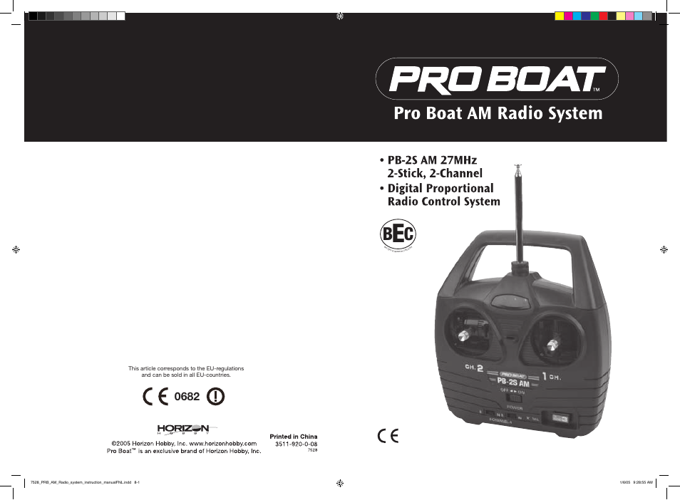 Pro Boat PRB8021 User Manual | 4 pages