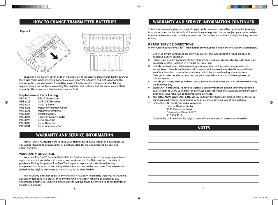 Pro Boat PRB8021 User Manual | Page 4 / 4