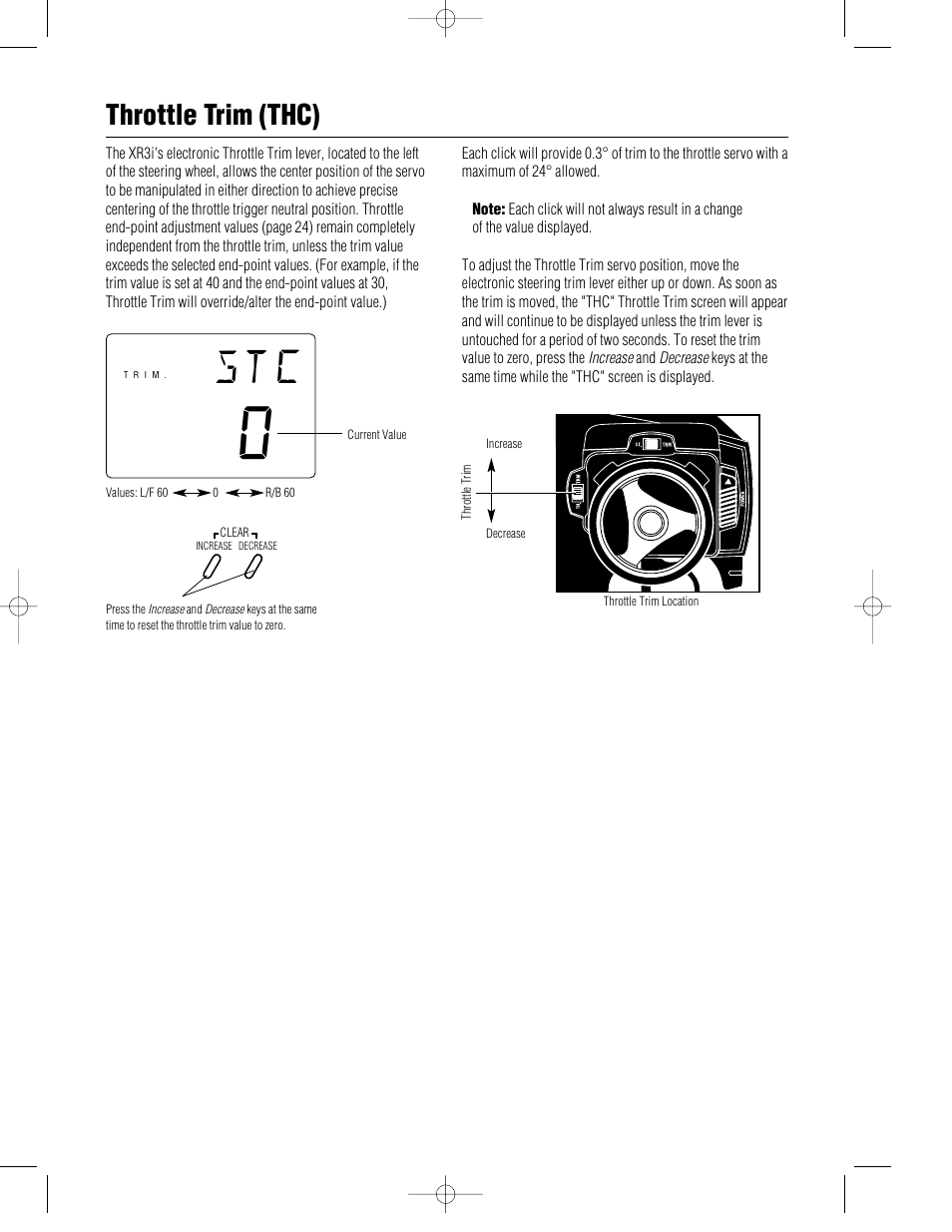 Throttle trim (thc) | Pro Boat JR XR3i User Manual | Page 32 / 40